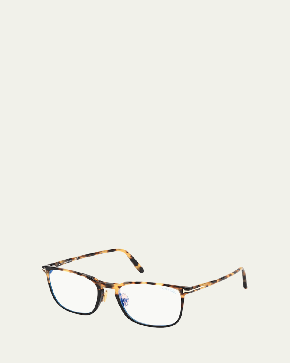 Blue Block Square Plastic Optical Glasses